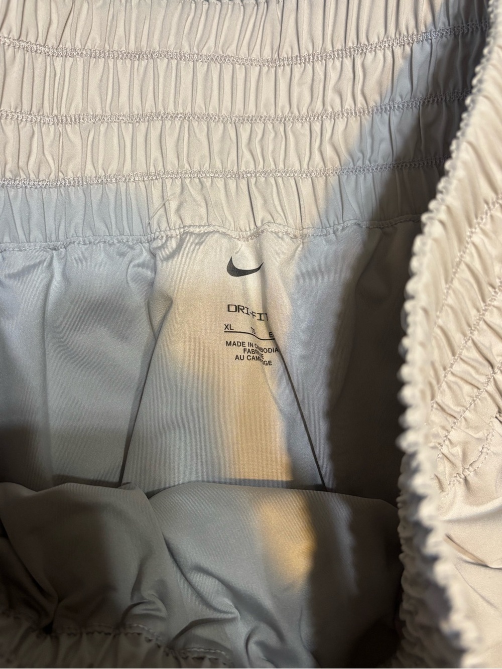 Nike Women's Light Gray Athletic Shorts - Picture 2 of 4
